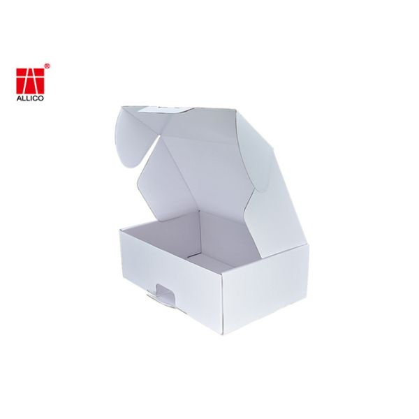White 128g Corrugated Garment Packaging Box For Shipping ALLICO