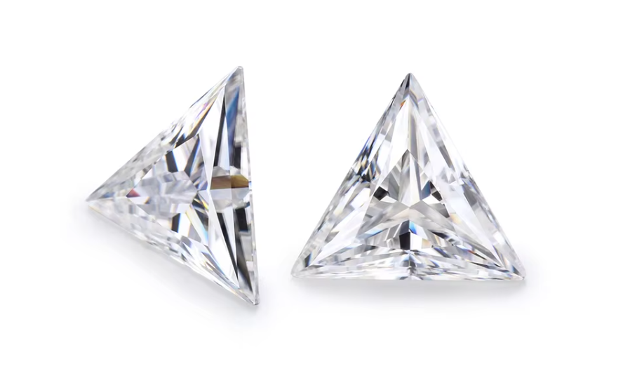D Colorless Synthetic Moissanite Triangle Cut VVS1 Loose Moissanite Diamond 5 Carat Ring