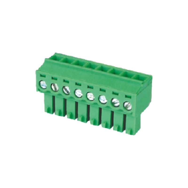 China 3.5 Pitch Pluggable Terminal Block Female PA66 Green Without Ear 02~20P wholesale