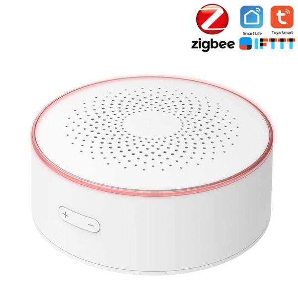 Zigbee Tuya Wireless Siren Alarm Detector Sensor Sound Light Alarm App Remote Control Work With Smart Life