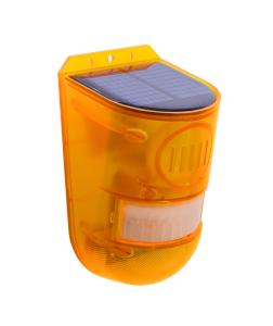 China Solar Alarm Light Sound and light alarm device solar charging PIR Motion sensor siren Audible and visual alarm on sale