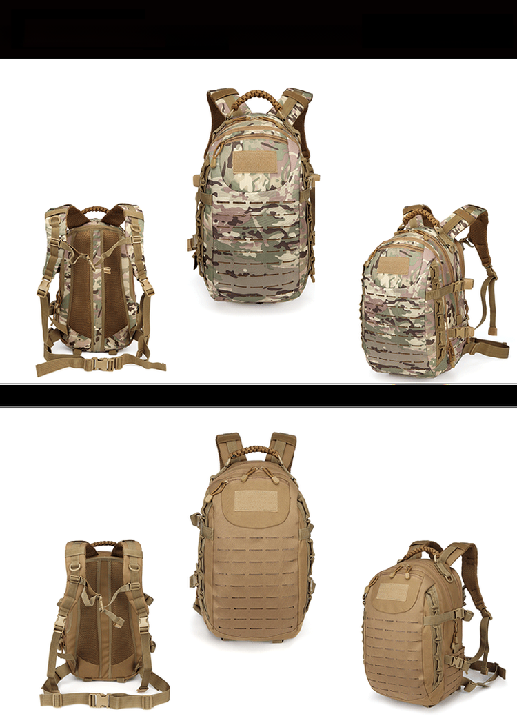 Unisex Hard Handle Molle System Backpack For Outdoor Training And Waterproof Design