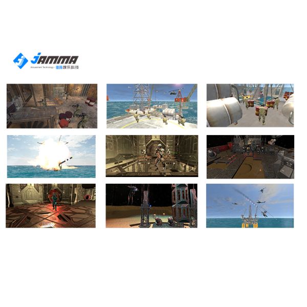 7 ㎡ Area 9D Virtual Reality Simulator VR Shooting Tower Unlimited Walking Platform