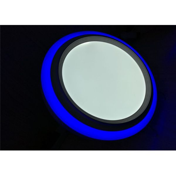 Step Surface Mount 18W+6W Led Panel Light Double Color Round For Meeting Room