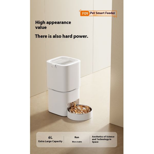 Smart Automatic Cat Dog Pet Feeder Large 6 Liter Capacity Eco-Friendly Solid Plastic Waterproof IPX5 Battery Powered