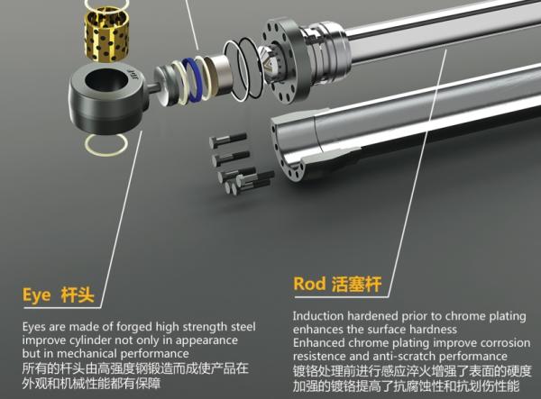 Construction equipment parts, Hyundai R505 arm hydraulic cylinder ass'y, Hyundai excavator parts
