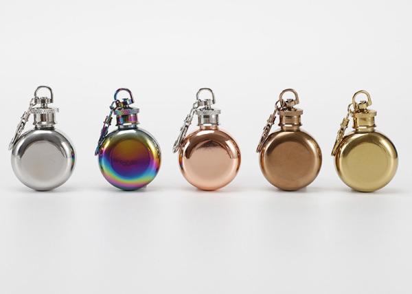 Quality Portable 1oz Hip Flask ,Mini Alcohol Flask With Key Ring Unbreakable for sale