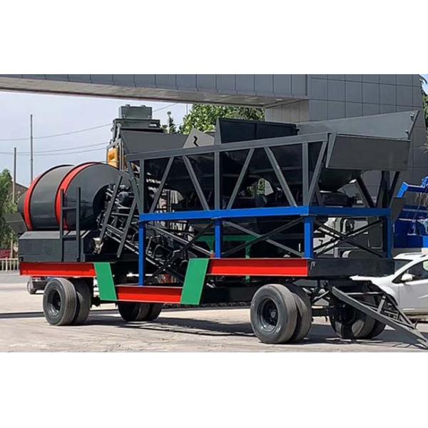Construction Drum 750L 75m3/H Mobile Concrete Batching Plant