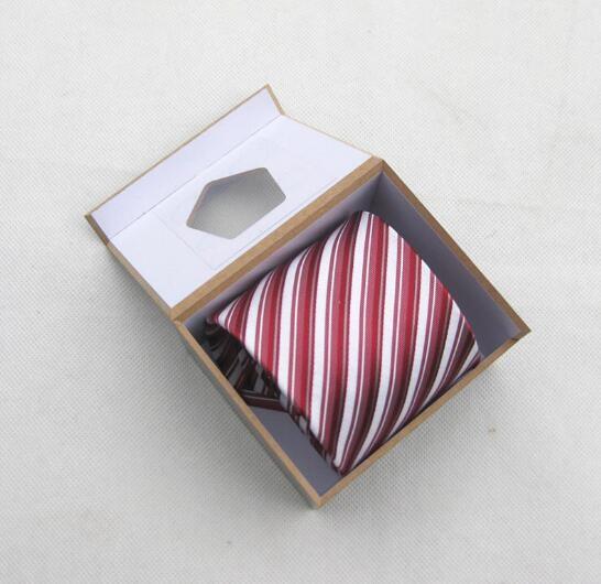 Quality Square shape custom printed luxury paper packaging necktie gift box with window and color customized for sale