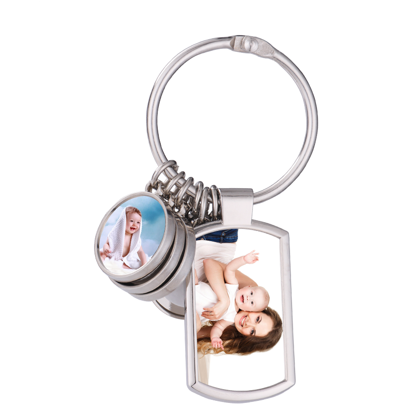 Custom Promotional Gift Keychain Blank Design Sublimation Charms Set Keychains