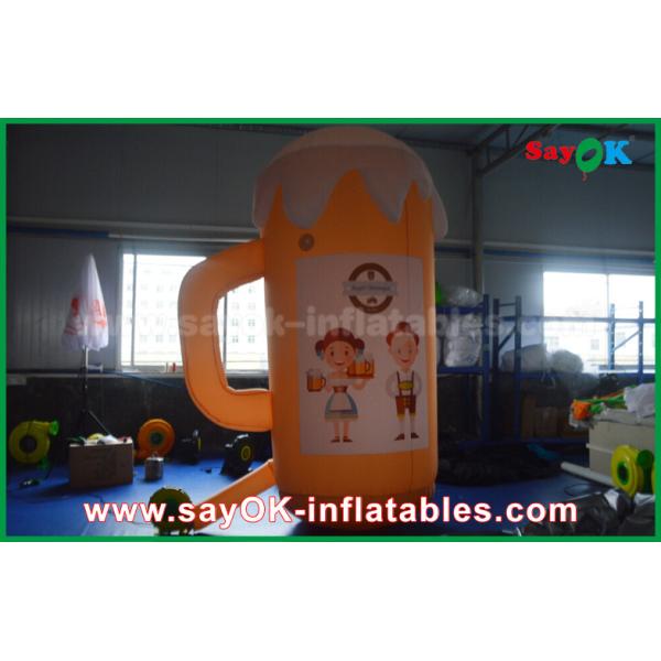 Orange Custom Inflatable Products / Inflatable Cup and Beer for Promotion /