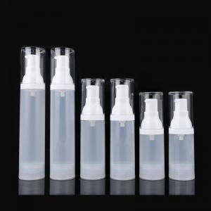 China Empty 0.5oz Plastic AS White Frosted Airless Spray Pump Bottles With PP Caps wholesale