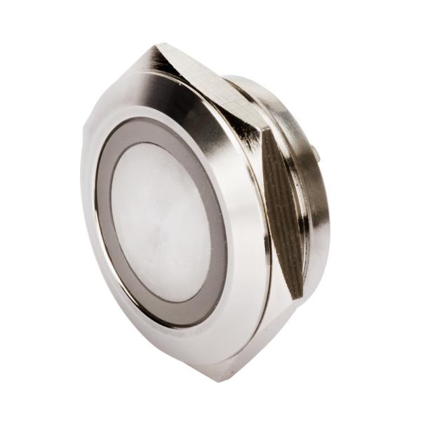 Quality 25mm Stainless Micro Push Button Switch Illuminated Momentary With Ring Led for sale