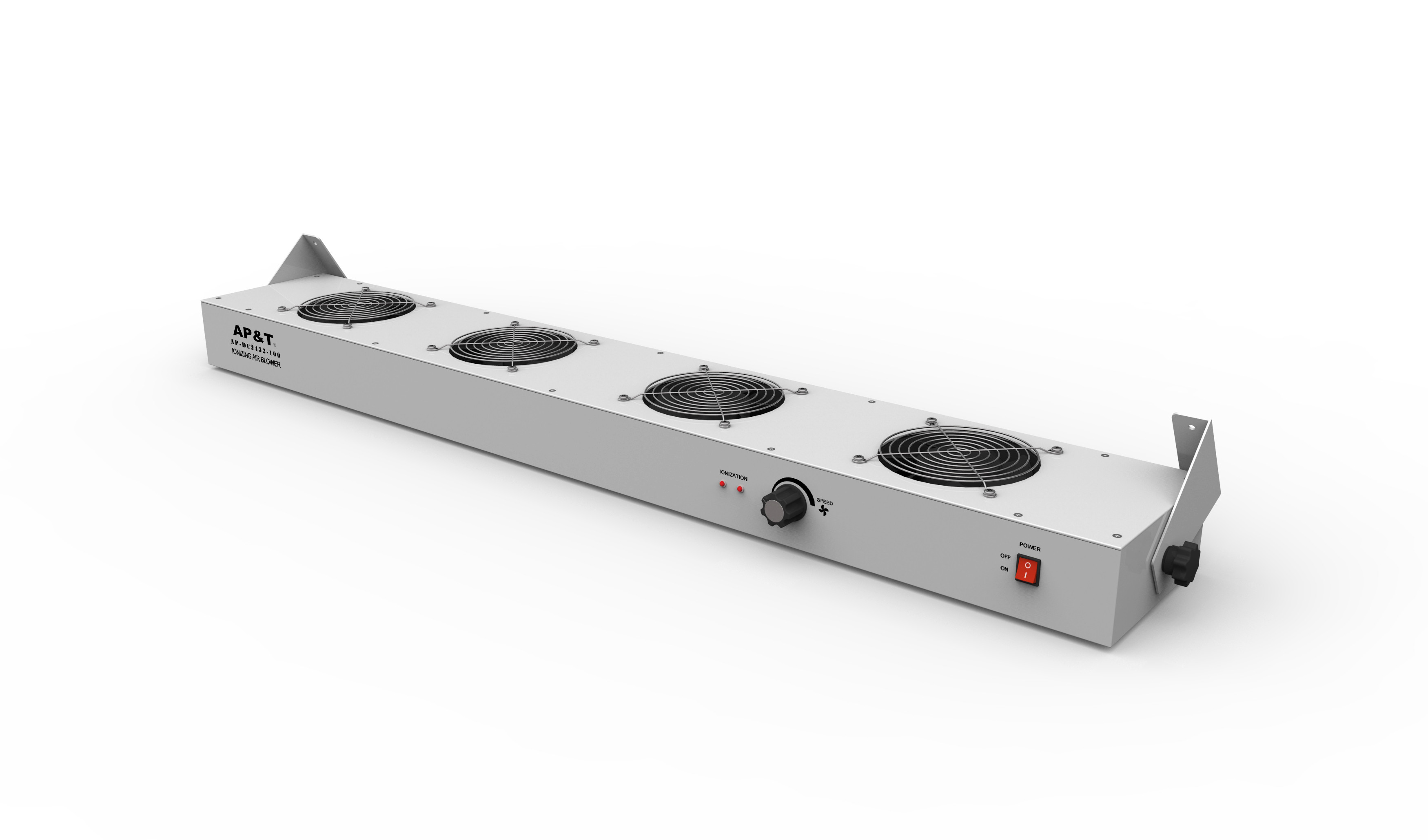Four Fans Static Elimination Devices Overhead Ionized Air Blower For Packaging