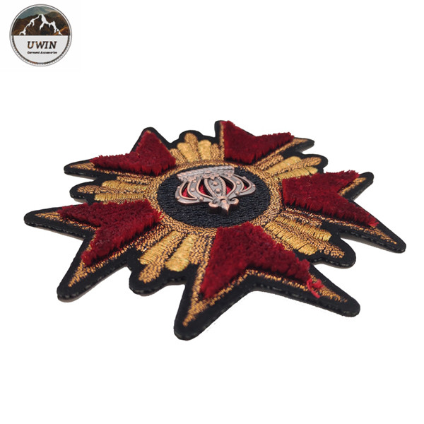 3D Washable Custom Made Embroidered Patches No Minimum With Logo Embossed
