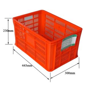 China Collapsible Vegetable Stackable Plastic Crate Red Stacking Crates Plastic wholesale