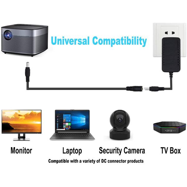 CUSTOM 5V 1A 2A Male to Male Female 5521 5525 3.5mm DC Power Extension Cable