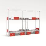 Conventional simple practical with curtain frame upper and lower bunk student