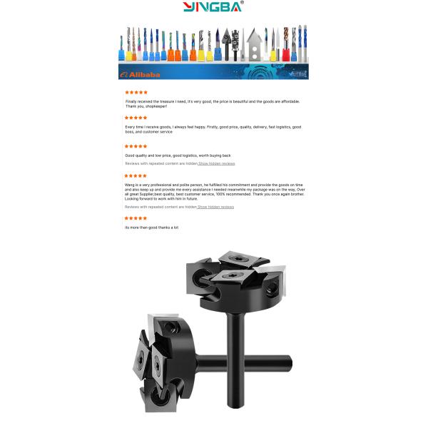 4 Blade Cnc Router Bit Set Detachable Woodworking XP Milling Cutter Tools 38.1mm