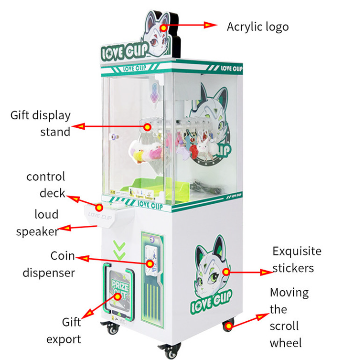 Big Warrior Coin-Operated Crane Machines Blue Game Starry Love Clip Machine