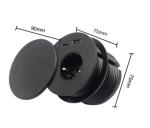 Hidden Power Socket Desktop EU Plug Office Desktop Embedded Outlet Power Grommet