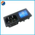 R14-B-1FB2 10A 250VAC 3 Pin C14 Inlet Connector Plug Power Socket With Rocker