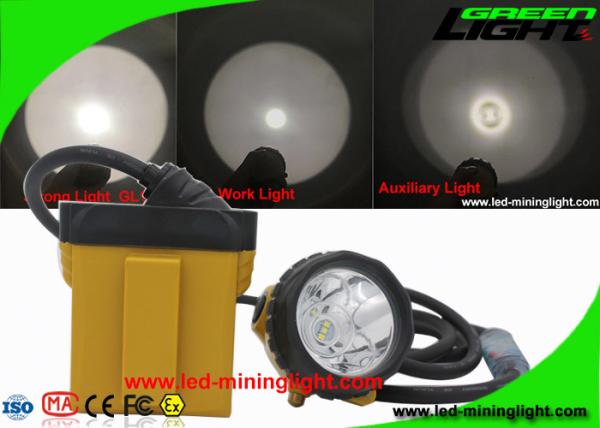 Quality 25000 Lux Waterproof Safety Coal Led Miners Cap Lamp With Cable Flash Light for sale