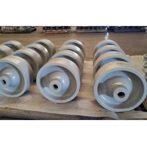 China Agricultural Machinery Cast Iron Parts Steering Road Wheel With Shot Blasting Surface on sale