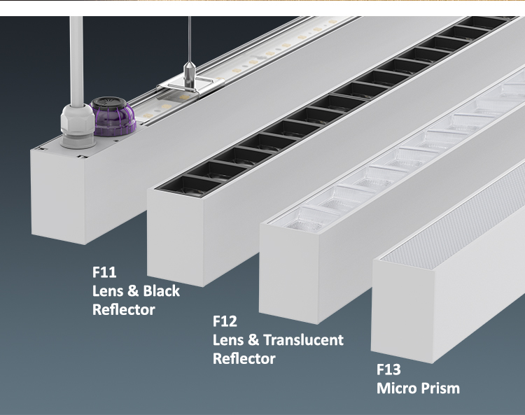 Close-up detail of LED Linear Light components