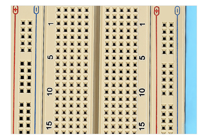 Brown Solderless Circuit Board , Circuit Bread Board With Blue Plate