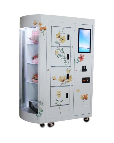 Rose Fresh Flower Self Service Vending Machine With Remote Control Transparent