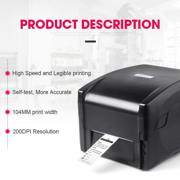 Gprinter 4 Inch Thermal Transfer Label Printer Ribbon Barcode Printer GP1524t