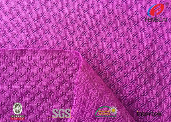 Quality 75D DTY Yarn Polyester Tricot Mesh Fabric , Sports Mesh Material Customized Color for sale