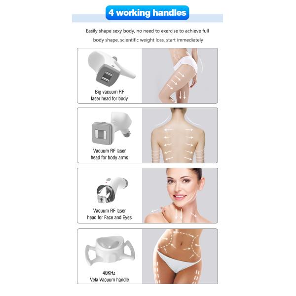 GOMECY Vela Body Slimming Vacuum RF Cavitation Roller Laser Healing Body Massager