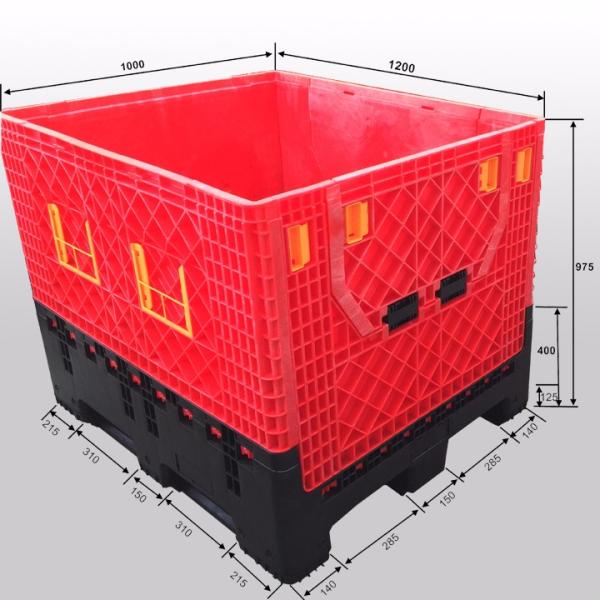industry plastic pallet box large collapsible plastic container foldable container