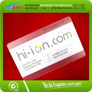 China Printing Transparent PVC Die Cut Membership Card on sale