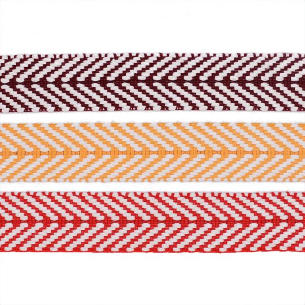 Multi Colors Thick Custom Jacquard Herringbone Webbing Tape 40mm