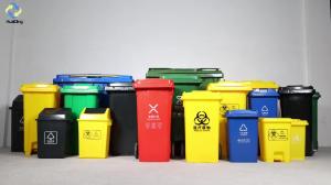China big size plastic dustbin garbage container recycle bin with 2 wheels recycling waste bin on sale