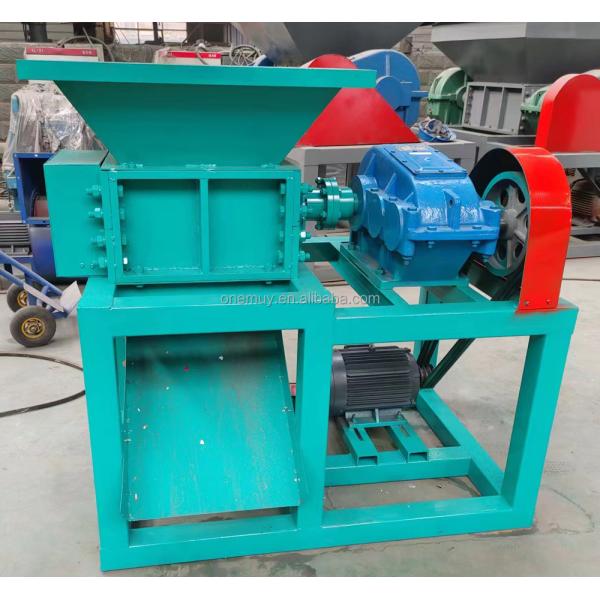 Wood Crushing Scrap Dual Shaft Single Motor Shredder High Load Bearing PVC HDPE PP PET