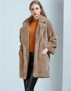 China Winter Custom Puffer Down Coat  Faux Fox Fur Coat For Ladies on sale