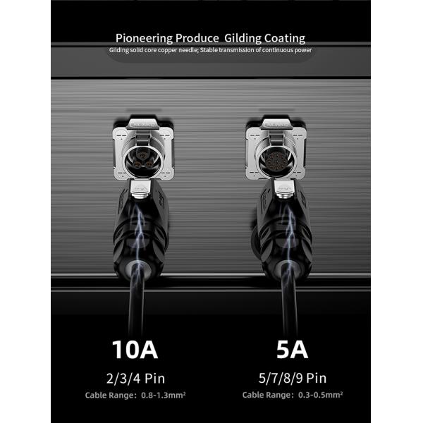 Cnlinko Industrial Plug Ip68 Power Connector Plastic and Metal LP16 Circular Male Female Led Waterproof Wire Connector