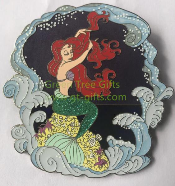Quality Custom Offset printing hard enamel metal lapel pins with epoxy for sale