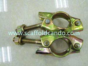 China High load-bearing strength pressed galvanized scaffold swivel coupler rotation clamp for OD48mm pipe in scaffoldings on sale