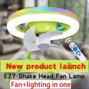 China Ceiling Fan E27 Socket Light With Remote Adjustable Smart LED Fan RGB wholesale