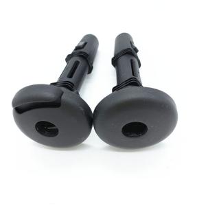 Car seat adjustable backseat headrest guide with button plastic headrest guide for truck seat with Dia. 128mm