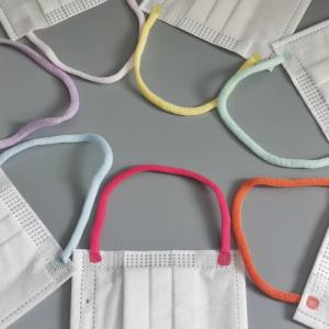 China 3 Ply Comfort Soft Elastic Ear Loops Rope Soft Flat Elastic Cord Colourful 6mm wholesale