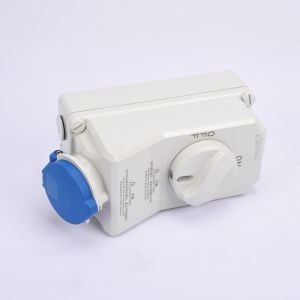 IP44 3P 16A 220V Industrial Mechanical Interlock Switch Socket 6H