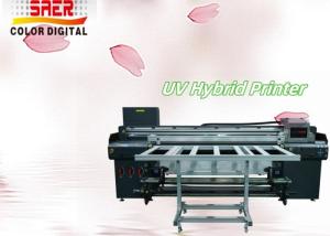 China SAER Large Format UV Printer Machine Manufacturer Led UV Hybrid Printer Roll to Roll Flatbed Printer for Rigid &amp; Flexible Material wholesale