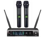 LS-970 pro wireless microphone system UHF IR selectable PLL 2 MIC headset