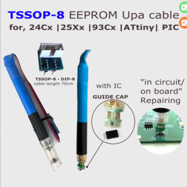 MSOP8 TSSOP8pogo pin adapter with led light for in-circuit EEPROM/93CXX /25CXX